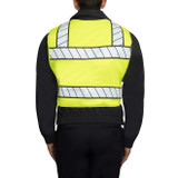 Blauer Hi-Vis Yellow Polyester Breakaway Safety Vest with Scotchlite Stripes, Back