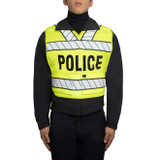 Blauer Hi-Vis Yellow Polyester Breakaway Safety Vest with Scotchlite Stripes, Police