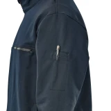Workrite Navy 12.5 oz. Fleece 1/4-Zip Job Shirt, Arm Pen Pocket