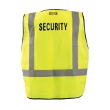 OccuNomix Yellow Mesh Public Safety Breakaway Vest, ANSI Class 2, Security, Back