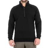 First Tactical 80/20% Cotton/Poly Men's Cotton Job Shirt 1/4 Zip - PFAS, Black