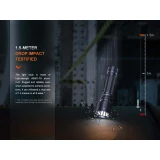 Fenix WF26R Rechargeable Flashlight, Charging Dock, Drop Impact Tested