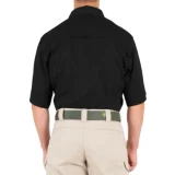 First Tactical Men's V2 Tactical Short Sleeve Shirt - PFAS, Black, Back