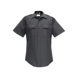 Flying Cross Command 100% Polyester Short Sleeve Shirt With Zipper, Black