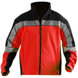 Blauer Colorblock Softshell Fleece Jacket in Red and Dark Navy, front view