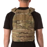 5.11 Tactical Multi-Cam TacTec Plate Carrier, Worn over Black Shirt, Back