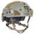 Busch PROtective AMP-1E High-Cut ACH Ballistic Helmet with CMR-1 Rails and Padded Bag Green, Front Angled Right