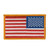 Hero's Pride U.S. Flag, Full Color, Reverse, 3-3/8 in. X 2 in., Dark Gold Border