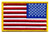 Hero's Pride Reverse U.S. Flag Patch - Medium Gold Border 3.5" x 2.25"