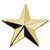 Hero's Pride 1 in. Star Pin, Pair - 1 Post & Clutch Back, Gold