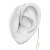 N-Ear 360 Flexo Dynamic Braided Fiber Radio Earpiece - 22 in., Ear Piece in Ear