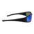 Radians Crossfire RPG Premium Safety Eyewear, Matte Black Frame / Blue Mirror POL Lens, Facing Right