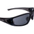 Radians Crossfire RPG Premium Safety Eyewear, Crystal Black Frame / Smoke Lens, Close-Up of Frames