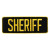 Hero's Pride 11 in. x 4 in. Sheriff Back Patch, Medium Gold Black