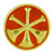 Hero's Pride Asst Chief Three Bugles Crossed Pin, Red Enamel on Gold Plate