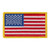 Hero's Pride U.S. Flag Patch, Medium Gold, 3-3/8 in. x 2 in.