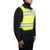 Blauer Hi-Vis Yellow Polyester Breakaway Safety Vest with Scotchlite Stripes, Facing Front Right Angle