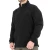 First Tactical 85/15% Nylon/Spandex Men's Tactix Softshell Pullover - PFAS, Black, Facing Front Left Angle