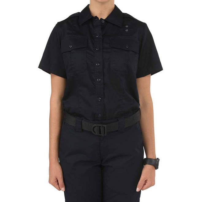 5.11 Tactical Women's PDU Class A Twill Shirt, dark navy front
