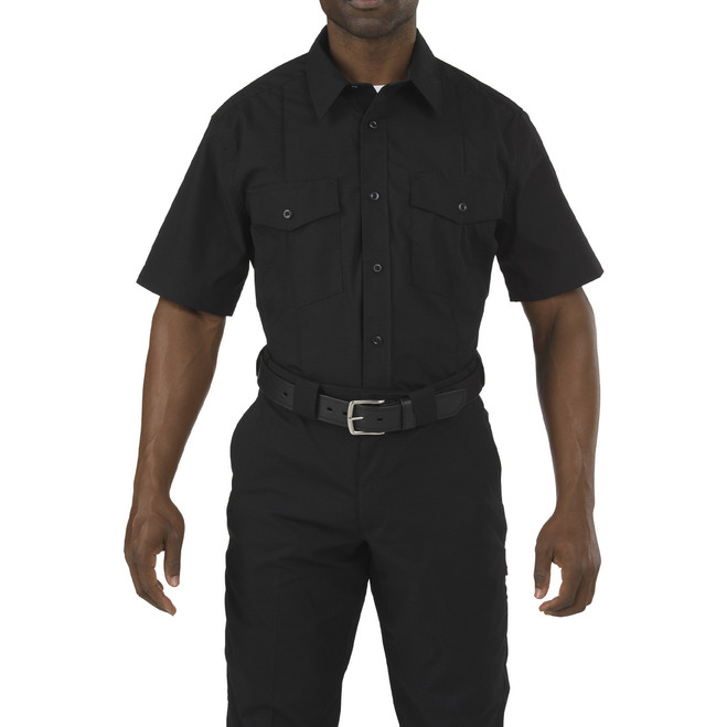 5.11 Tactical Stryke PDU Class A Short Sleeve Shirt, black front