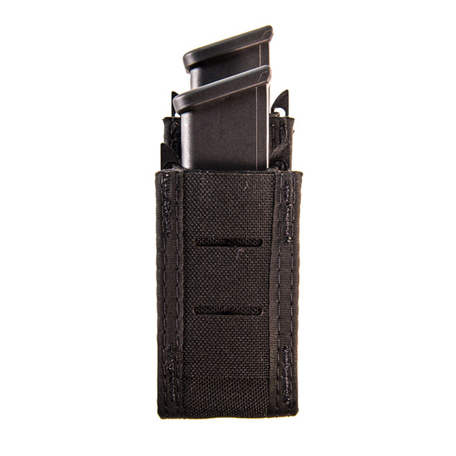 High Speed Gear Duty Staggered Double Pistol TACO, Black, Front