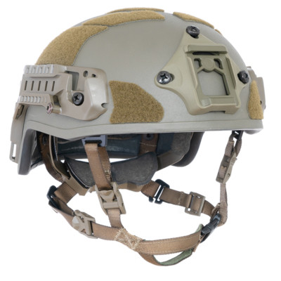 Busch PROtective AMP-1E Full-Cut Ballistic Helmet Green, Front Angled Right