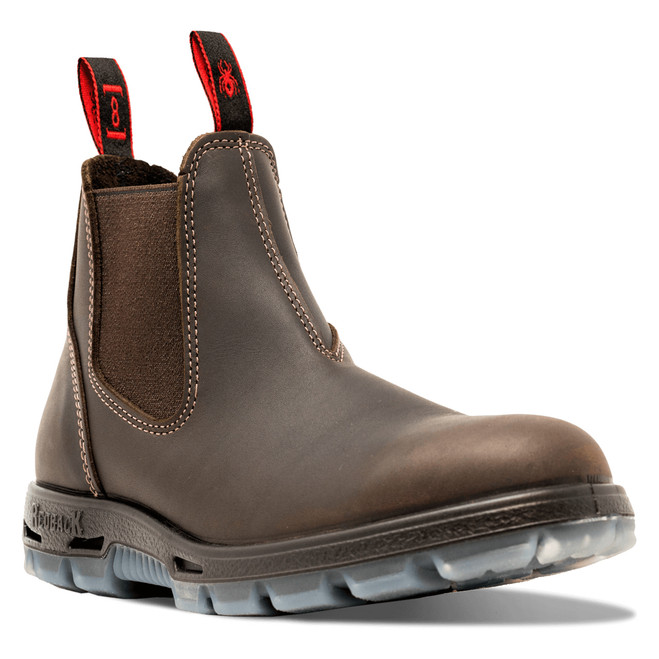 Redback Great Barrier Boots, Puma Brown Aquapel front angled view