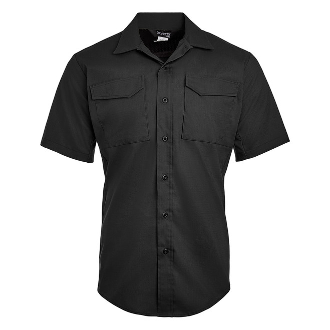 Vertx Phantom Flex Short Sleeve Shirt, black front view