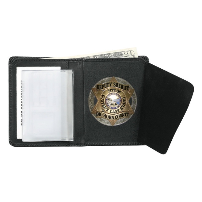 Strong Leather Dress Badge Wallet