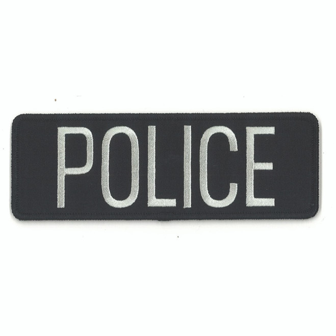 Hero's Pride Police (Grey On Black - W/Velcro) - 6 X 2