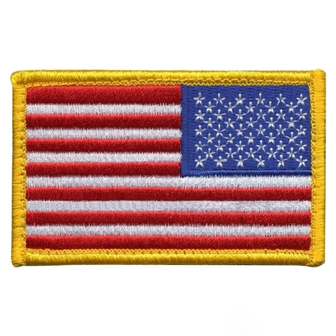 Hero's Pride 3-3/8 x 2" American Flag Patch, Reverse, Hook