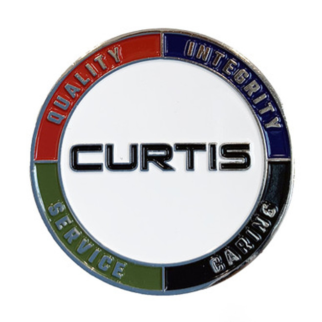 Curtis Polished Silver Challenge Coin Side 1