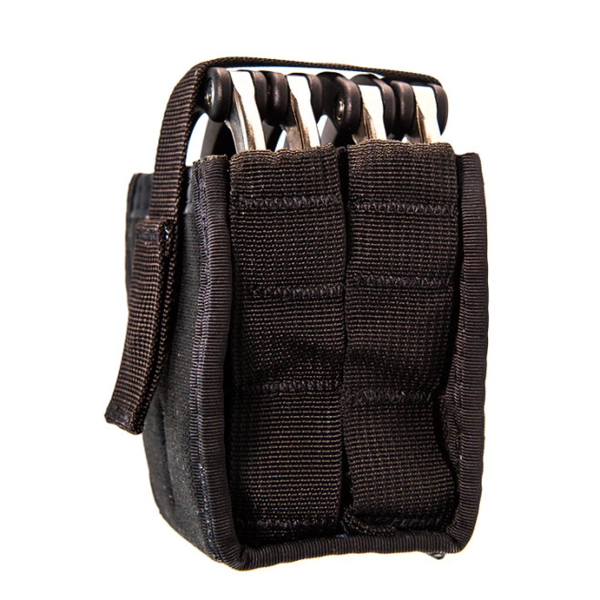 High Speed Gear Double Duty Handcuff TACO, Black, Side View