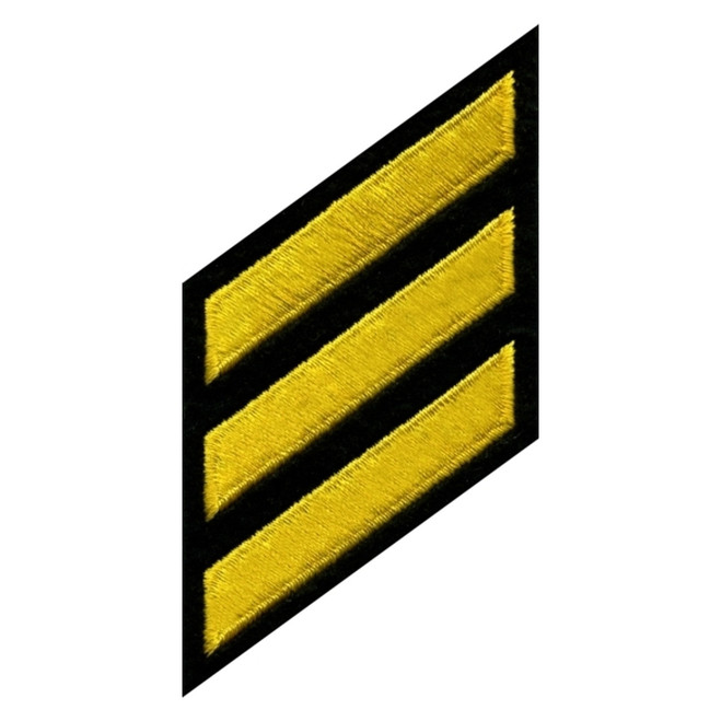 Hero's Pride 2 in. x 3/8 in. Gold on Black Felt Hashmarks