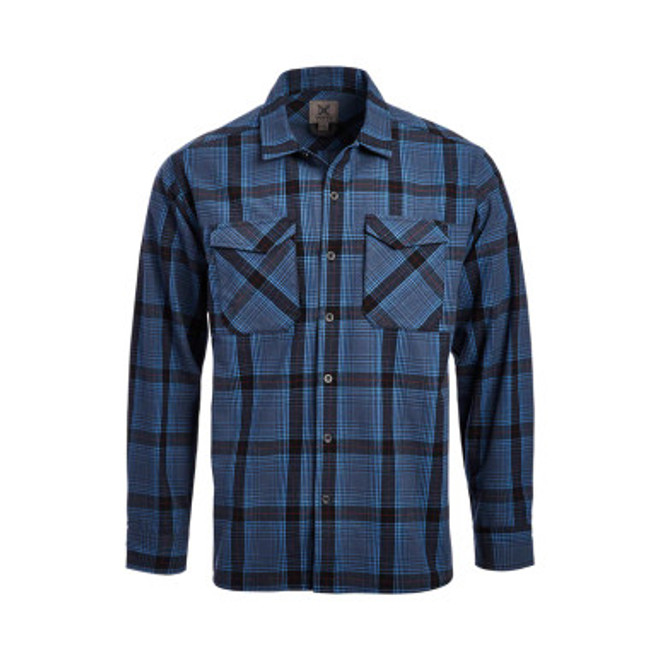 Vertx Canyon River Flannel Shirt Blue Ridge Plaid