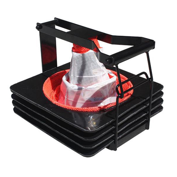 Viz-Con 28 in. Reflective 3 lb. Spring Cone & Industrial System with Tote, Pack of 4 2