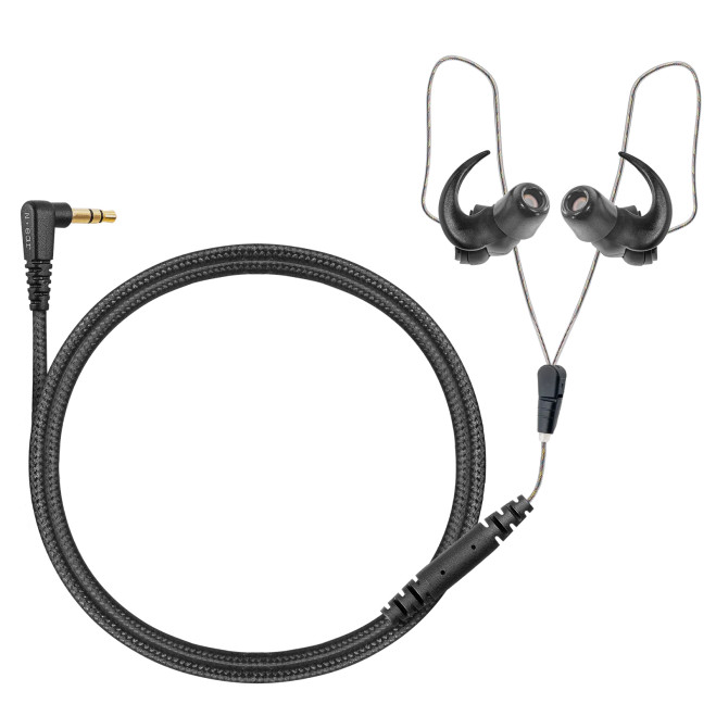 N-Ear 360 Flexo Dual Radio Earpiece - Braided Fiber & Protectr Ear Molds