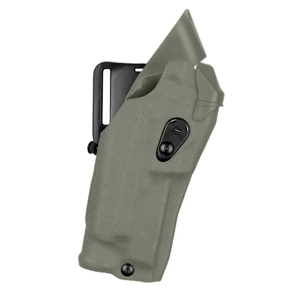 Safariland 6390RDS - ALS Mid-Ride Level I Retention Duty Holster for Glock with Light, OD Green with STX Tactical Finish