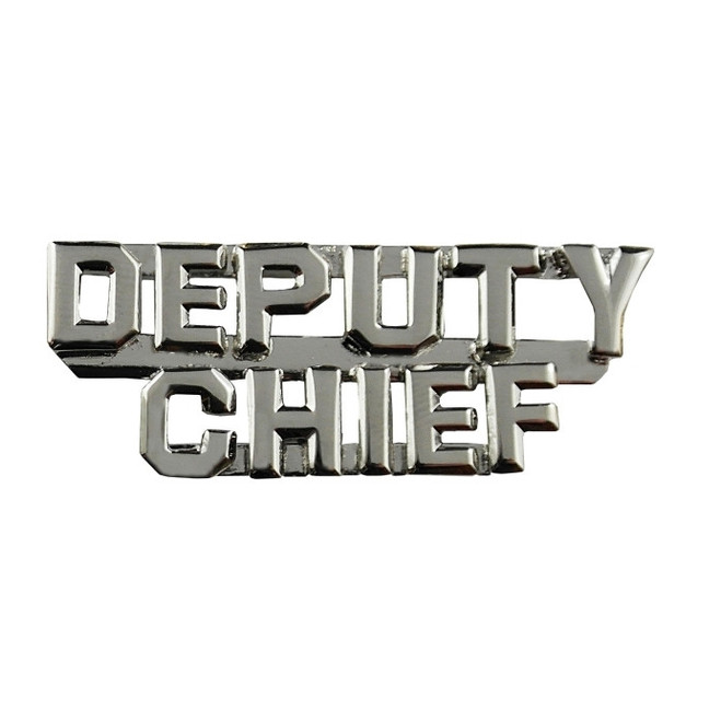 Hero's Pride Deputy Chief Die Struck Letters Pins, 1/4 in., Nickel