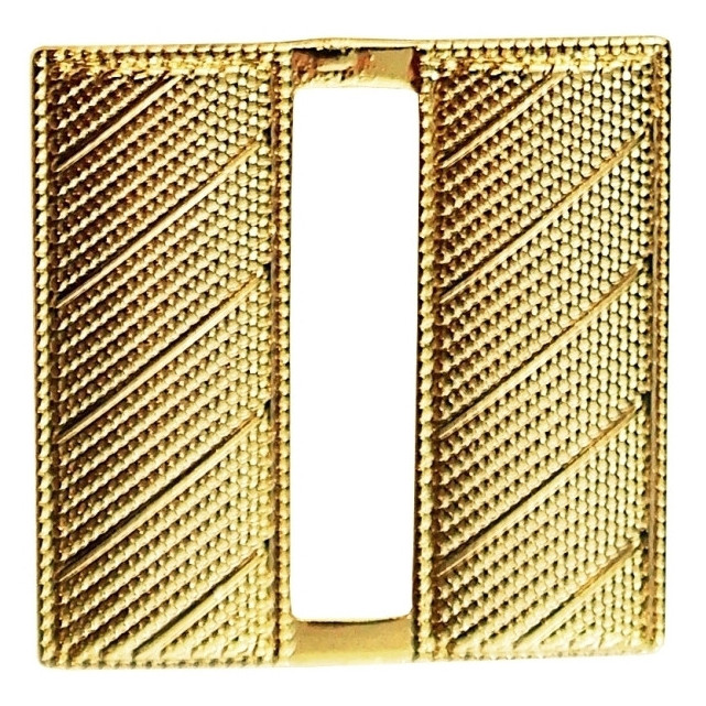 Hero's Pride Captain Corrugated Metal Insignia, Gold Plate