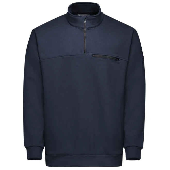 Workrite Navy 12.5 oz. Fleece 1/4-Zip Job Shirt