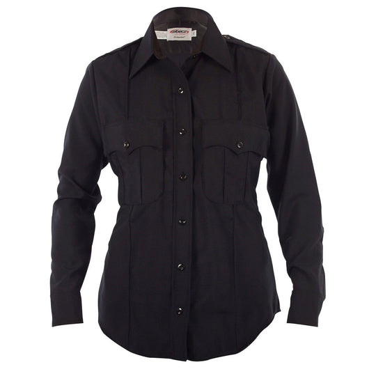 Elbeco Women's Distinction Poly/Wool Long Sleeve Shirt, Midnight Navy