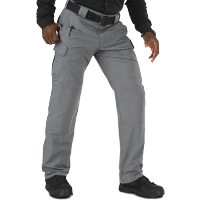gray pants from 5.11 tactical. front view