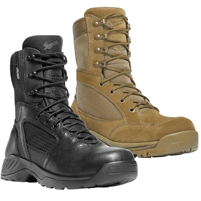 Danner Tactical Boots - One black boot and one coyote boot