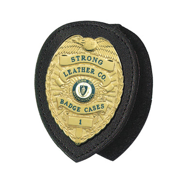 Velcro Closure Badge Holder - Recessed Clip On - Extra Thick with Chain