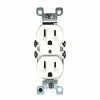 Leviton 15 Amp Residential Grade Grounding Duplex Outlet White