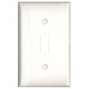 Leviton White 1-Gang Toggle Wall Plate (1-Pack) - 609054