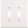 Leviton White 2-Gang Toggle Wall Plate (1-Pack) - 558783