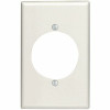 Leviton White 1-Gang Single Outlet Wall Plate (1-Pack)