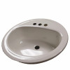 Bootz Industries Laurel Round Drop-In Bathroom Sink In White
